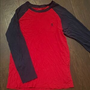 Boy’s or Girl’s Ralph Lauren Red and Blue Long Sleeve Shirt